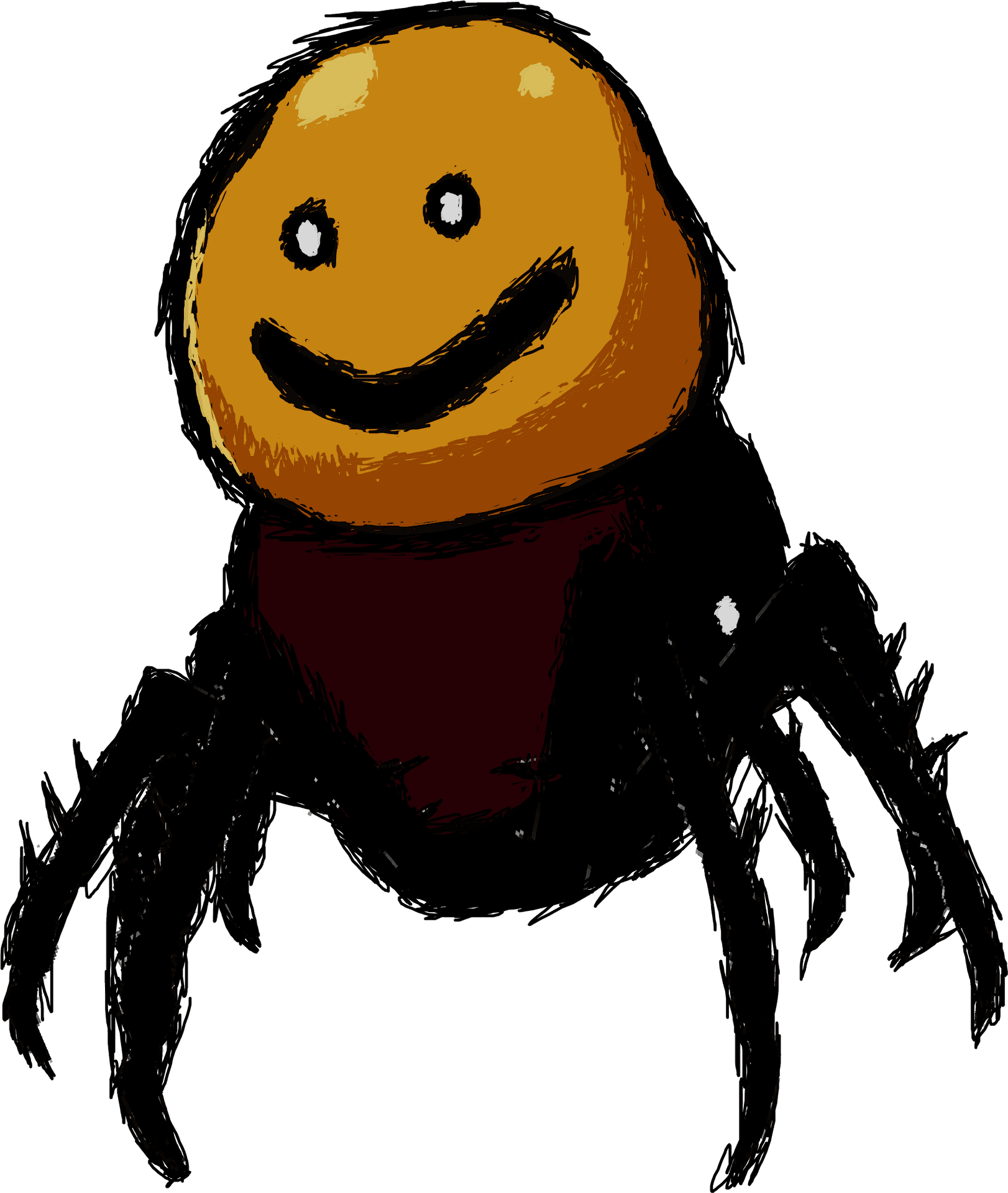 Smiling Spider Hybrid Creature PNG