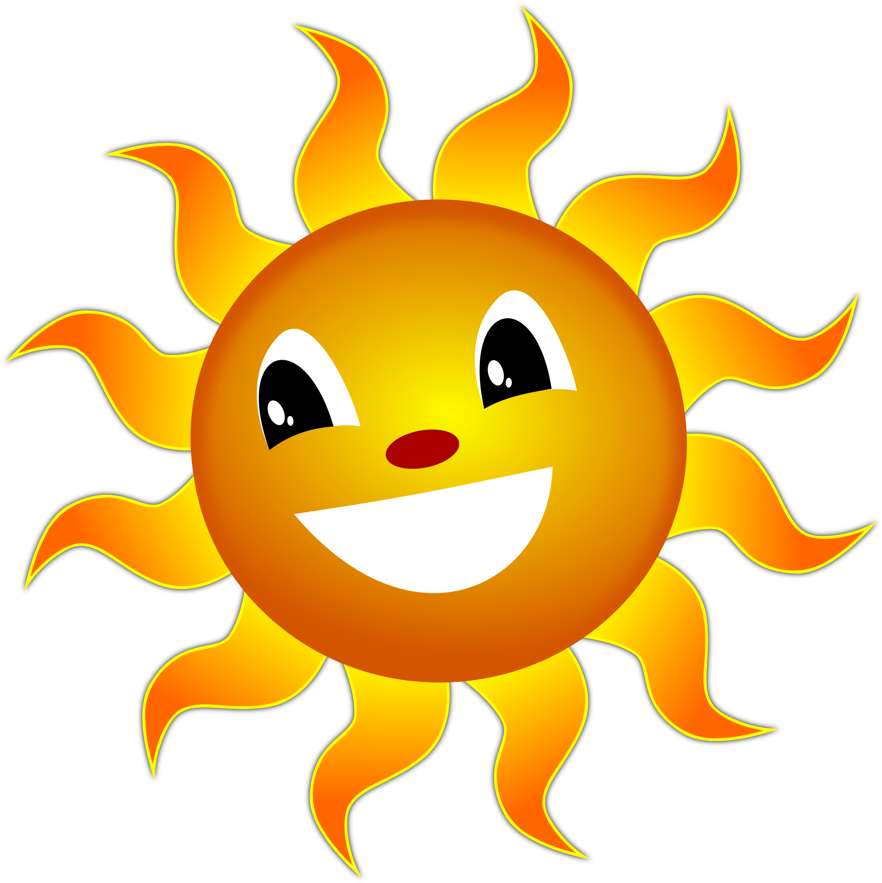 Smiling Sun Clipart PNG