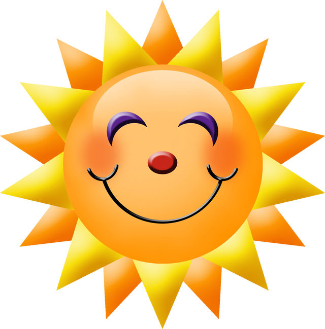 Smiling Sun Emoji Clipart PNG