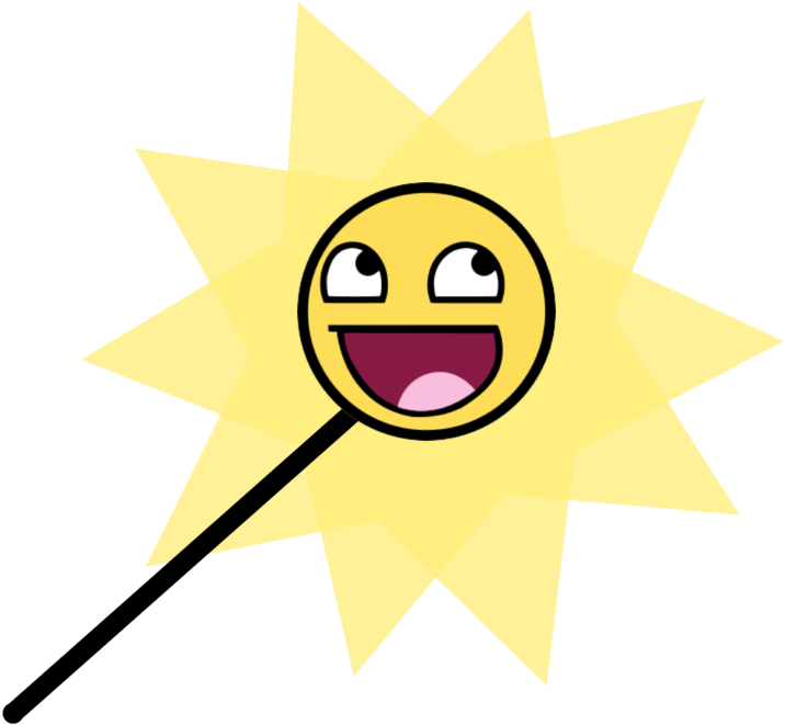 Smiling Sun Emojion Stick PNG