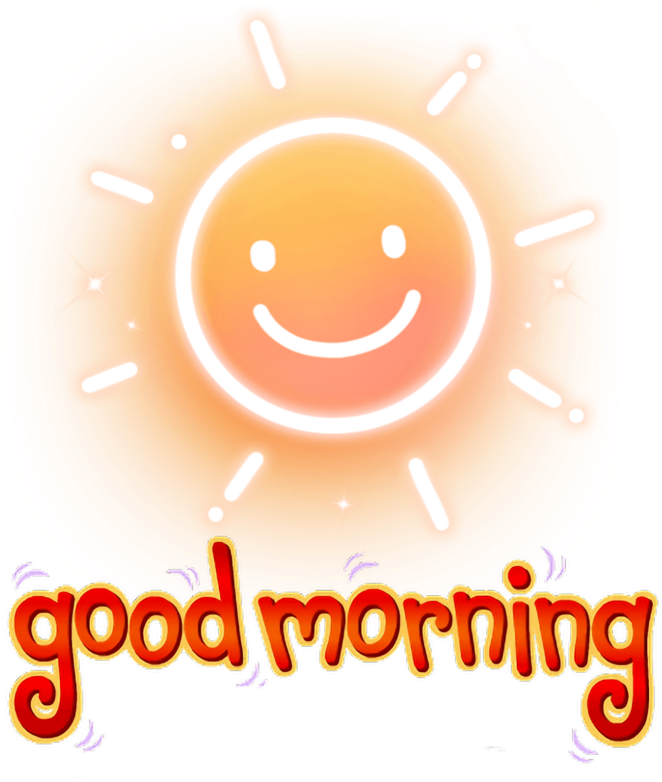 Smiling Sun Good Morning Greeting PNG