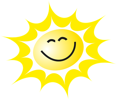 Smiling Sun Graphic PNG