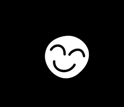 Smiling Sun Icon Black Background PNG
