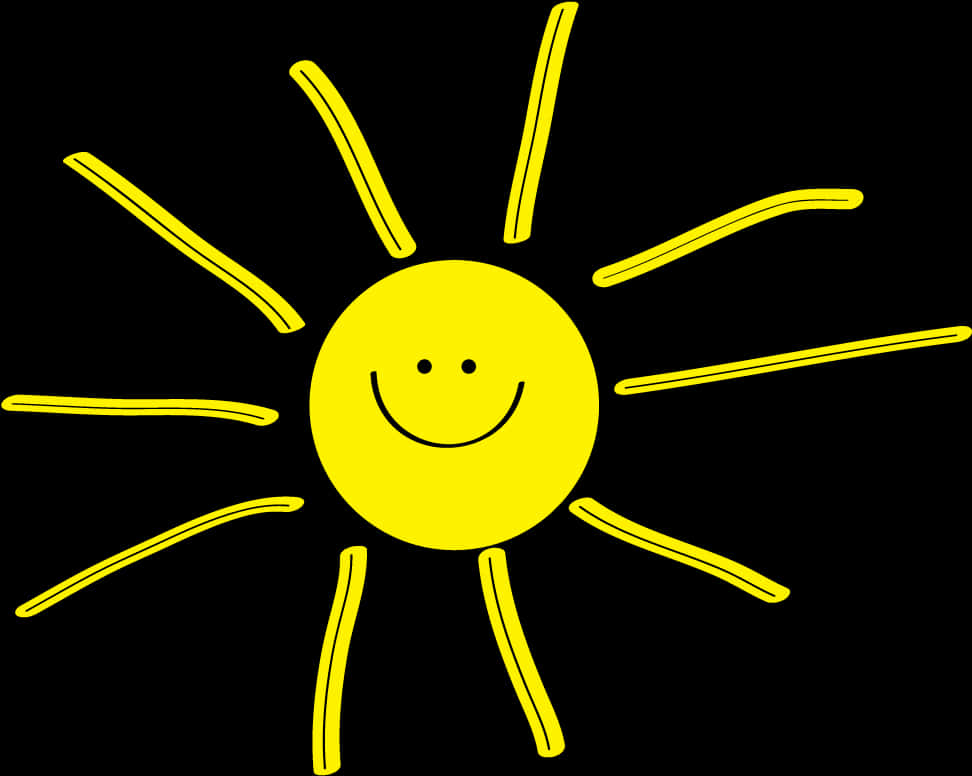 Smiling Sun Illustration PNG