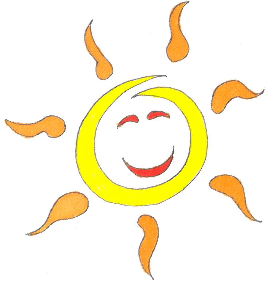 Smiling Sun Summer Clipart PNG