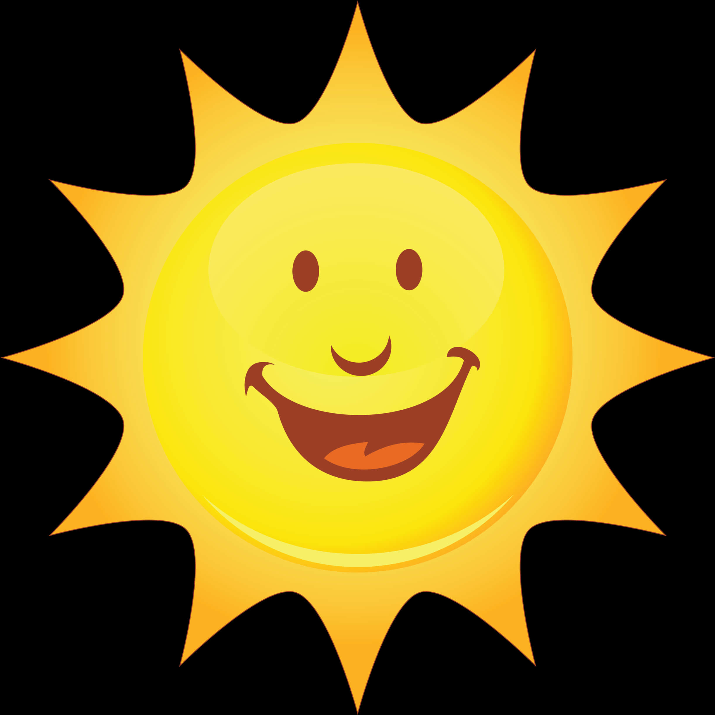 Smiling Sun Transparent Background.png PNG