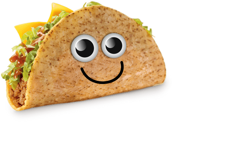 Smiling Taco Cartoon Character PNG