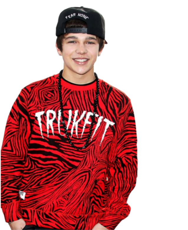 Smiling Teenin Red Zebra Print Shirt PNG