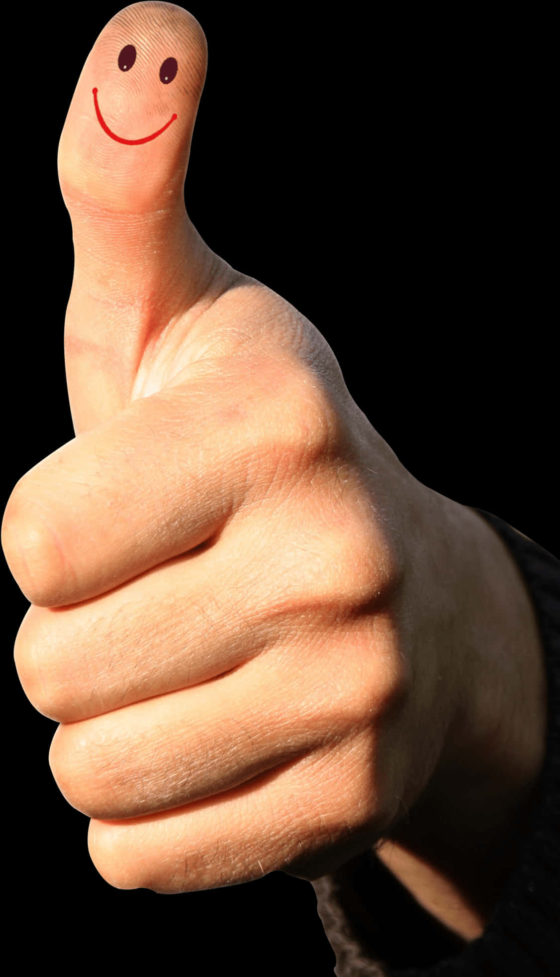 Smiling Thumb Up Gesture PNG