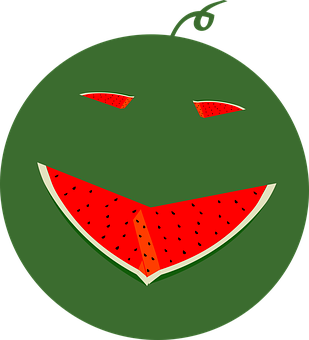 Smiling Watermelon Cartoon PNG