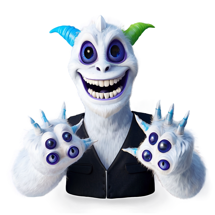 Smiling White Monster Avatar Png 06212024 PNG