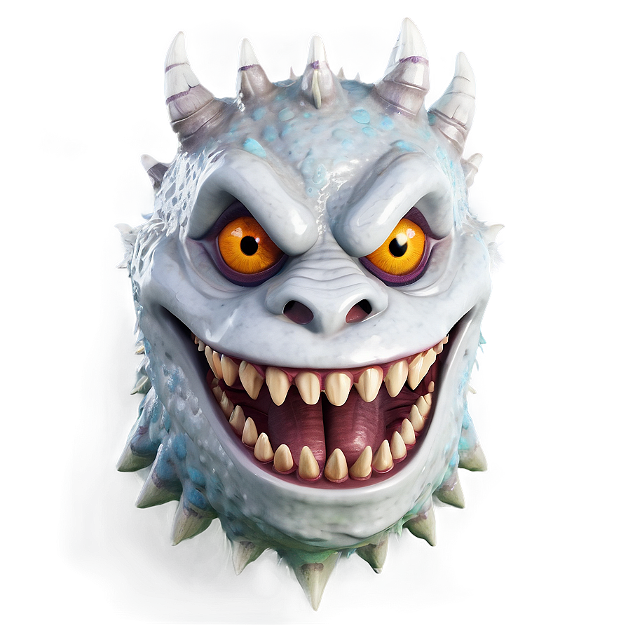 Smiling White Monster Avatar Png 59 PNG