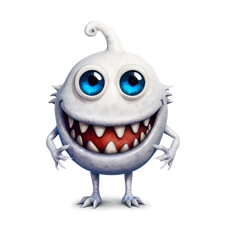 Smiling White Monster Avatar Png Yho34 PNG