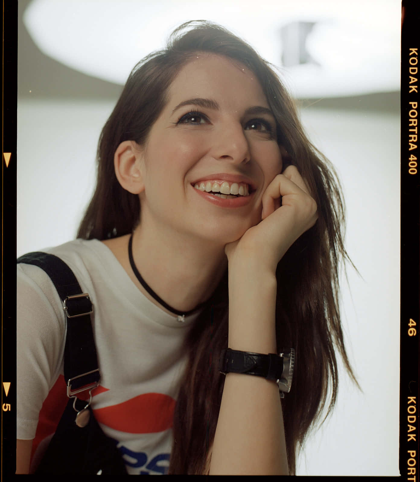 Smiling Woman Film Portrait Wallpaper