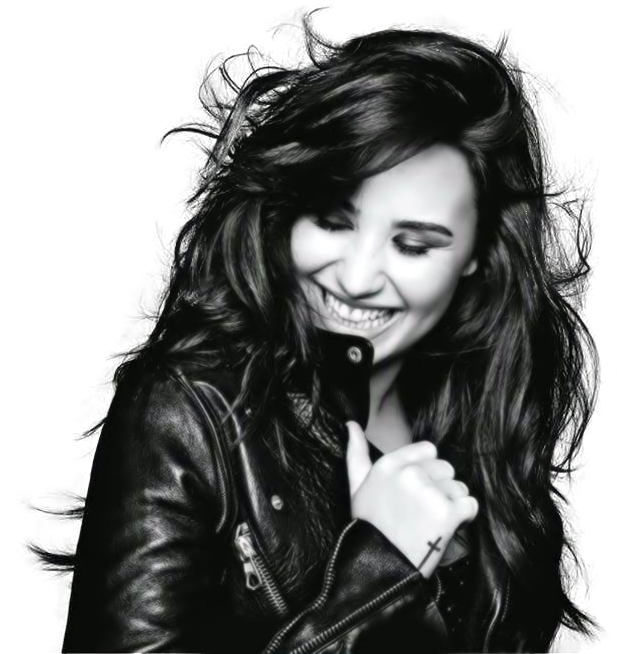 Smiling Womanin Leather Jacket PNG