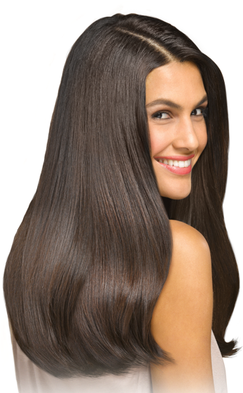 Smiling Womanwith Healthy Hair PNG
