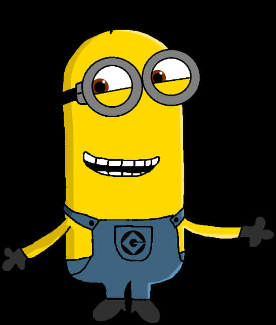 Smiling Yellow Minion Clipart PNG