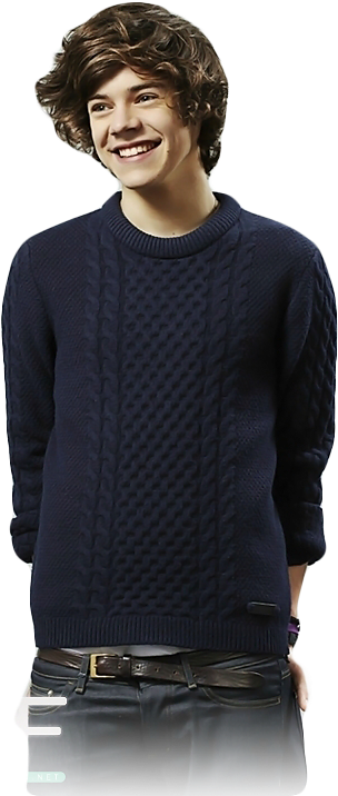 Smiling Young Manin Blue Sweater PNG