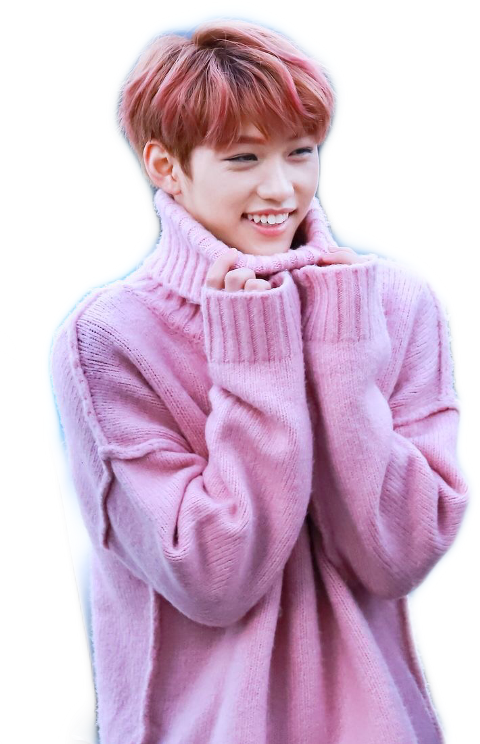 Smiling Young Manin Pink Sweater PNG