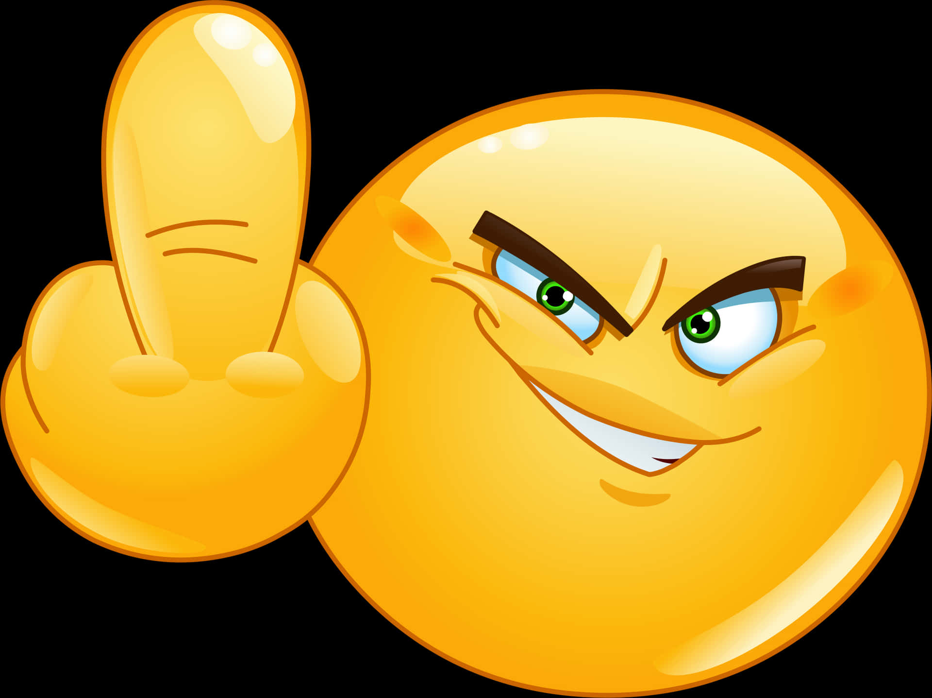 Smirking_ Emoji_ Giving_ Middle_ Finger PNG