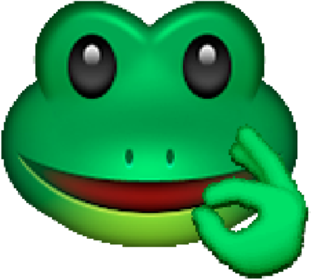 Smirking Green Frog Emoji.png PNG