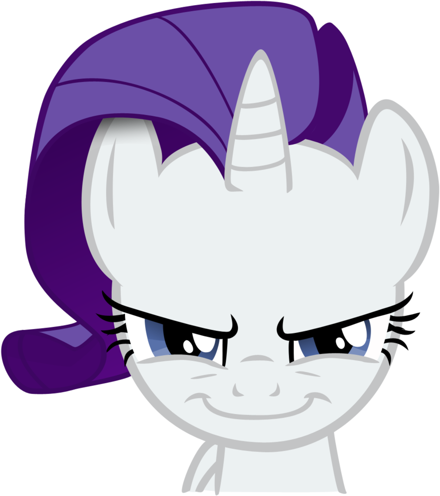 Smirking Purple Unicorn Cartoon PNG