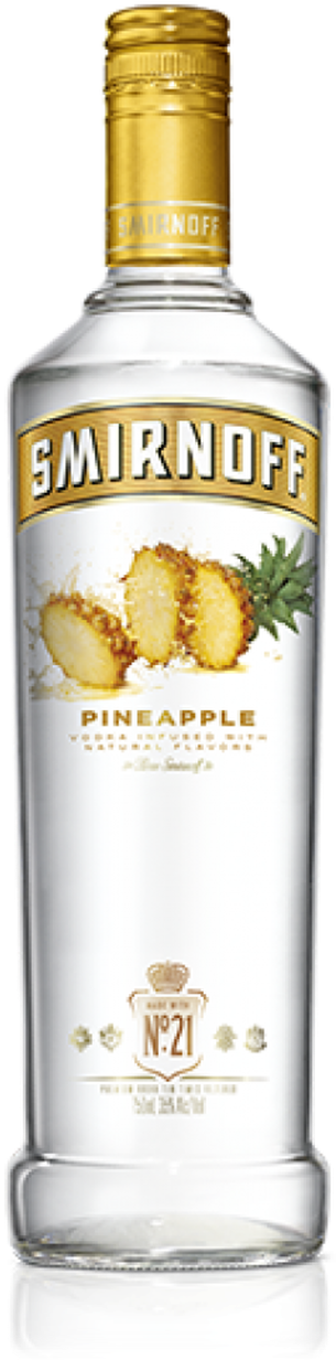 Smirnoff Pineapple Vodka Bottle PNG
