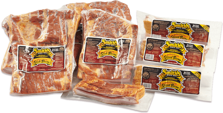 Smiths Slab Sliced Bacon Packages PNG