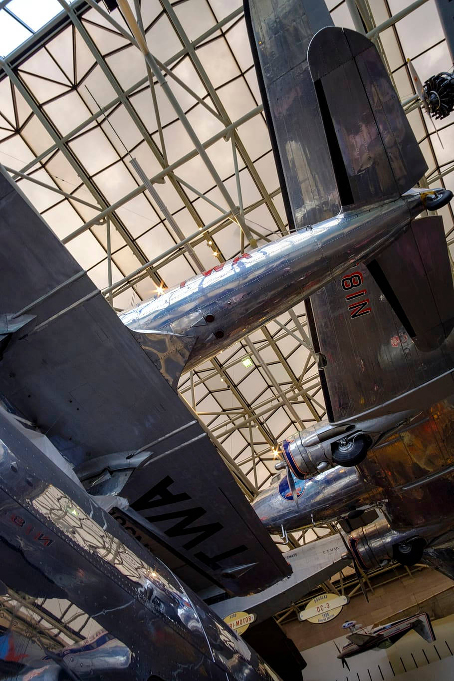 Inside the magnificent Smithsonian Hangar showcasing intriguing aircraft displays Wallpaper