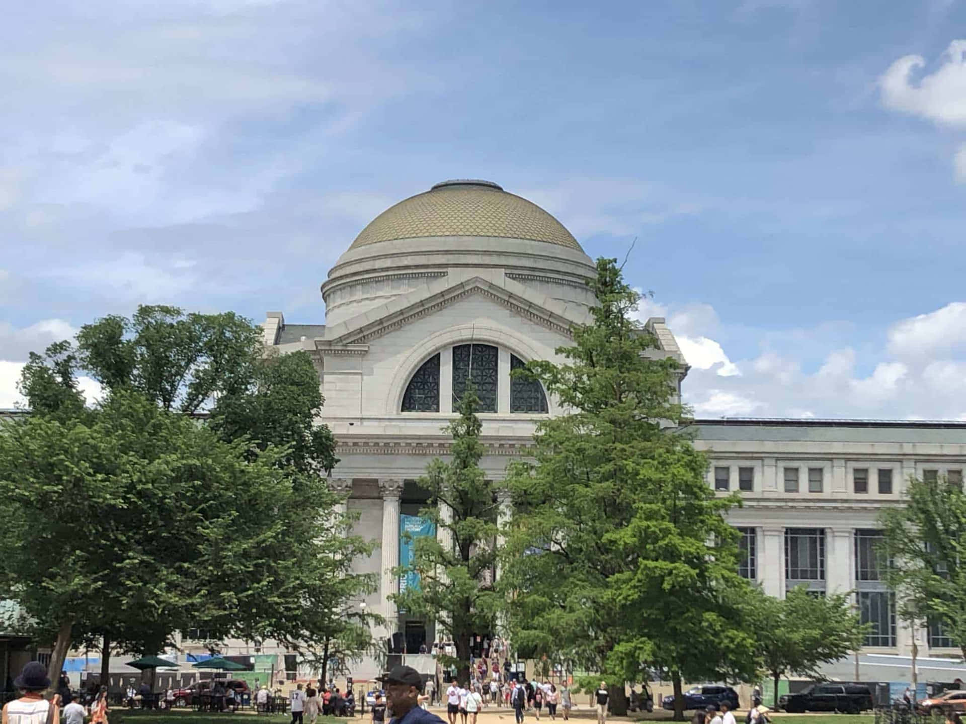 Smithsonian National Museum Of Natural History Building And Trees Background