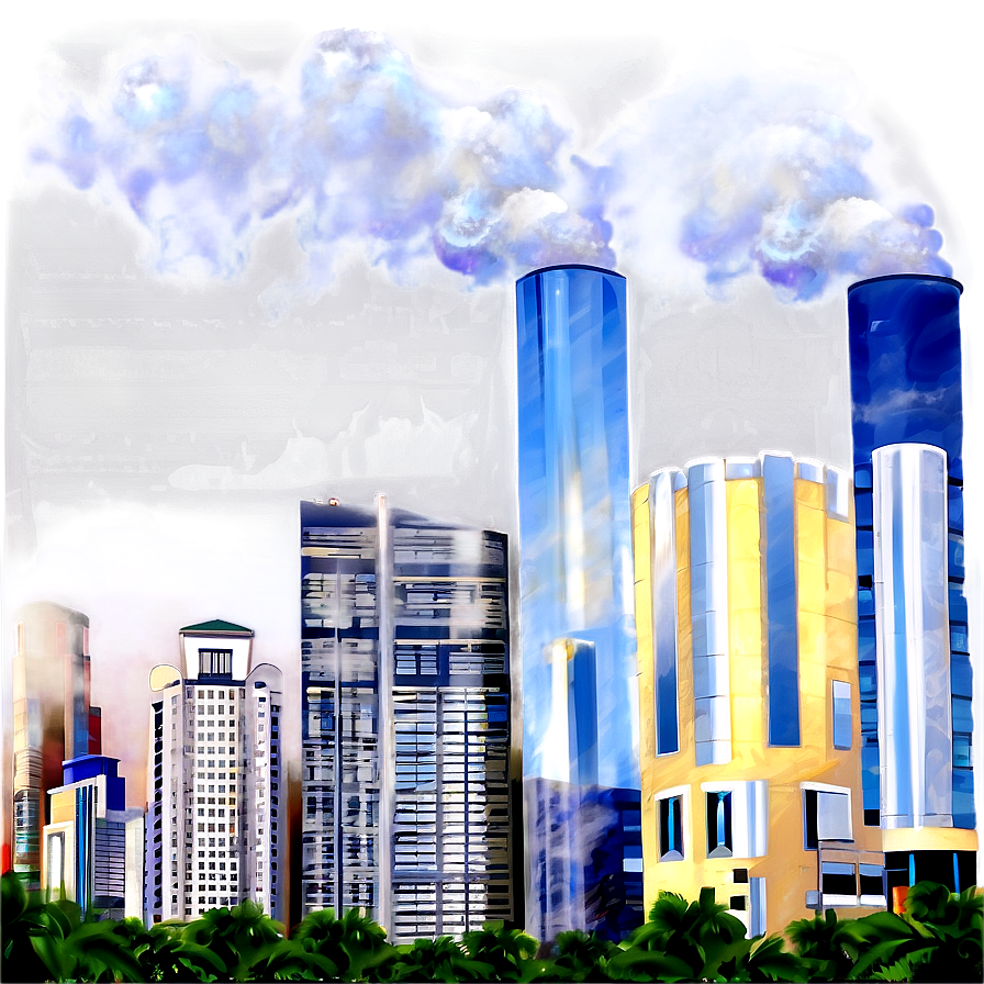 Smog Over Buildings Png Vis61 PNG