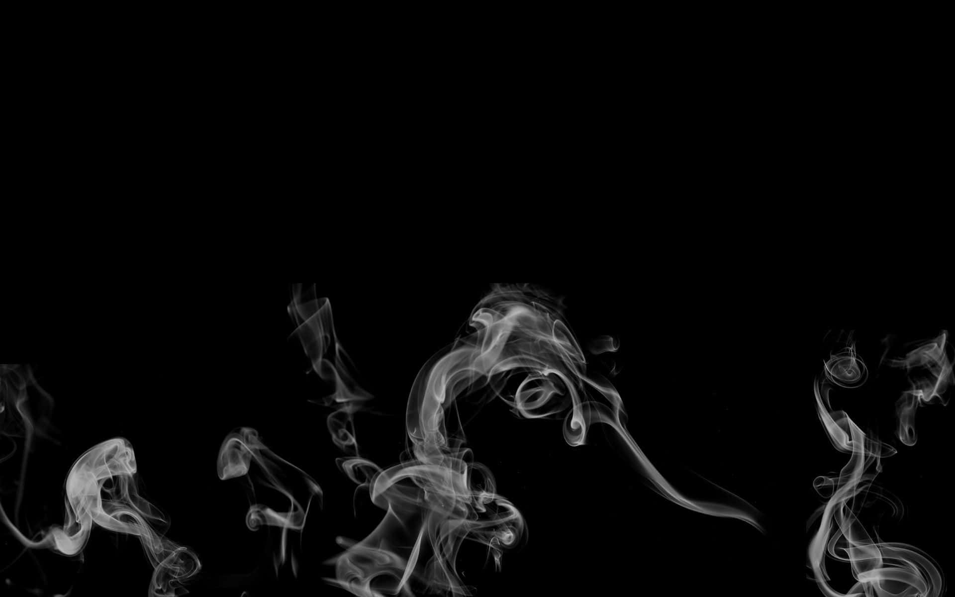 Captivating Wisp: A mystic smoke dance against a dark backdrop
