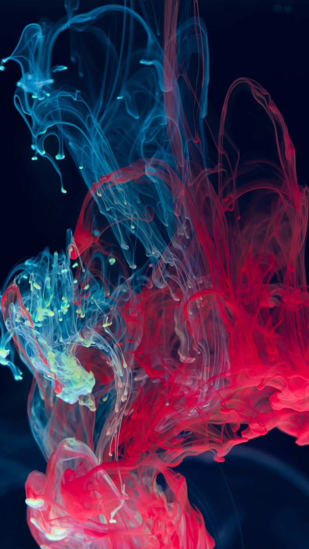 Floating Red And Blue Smoke Background
