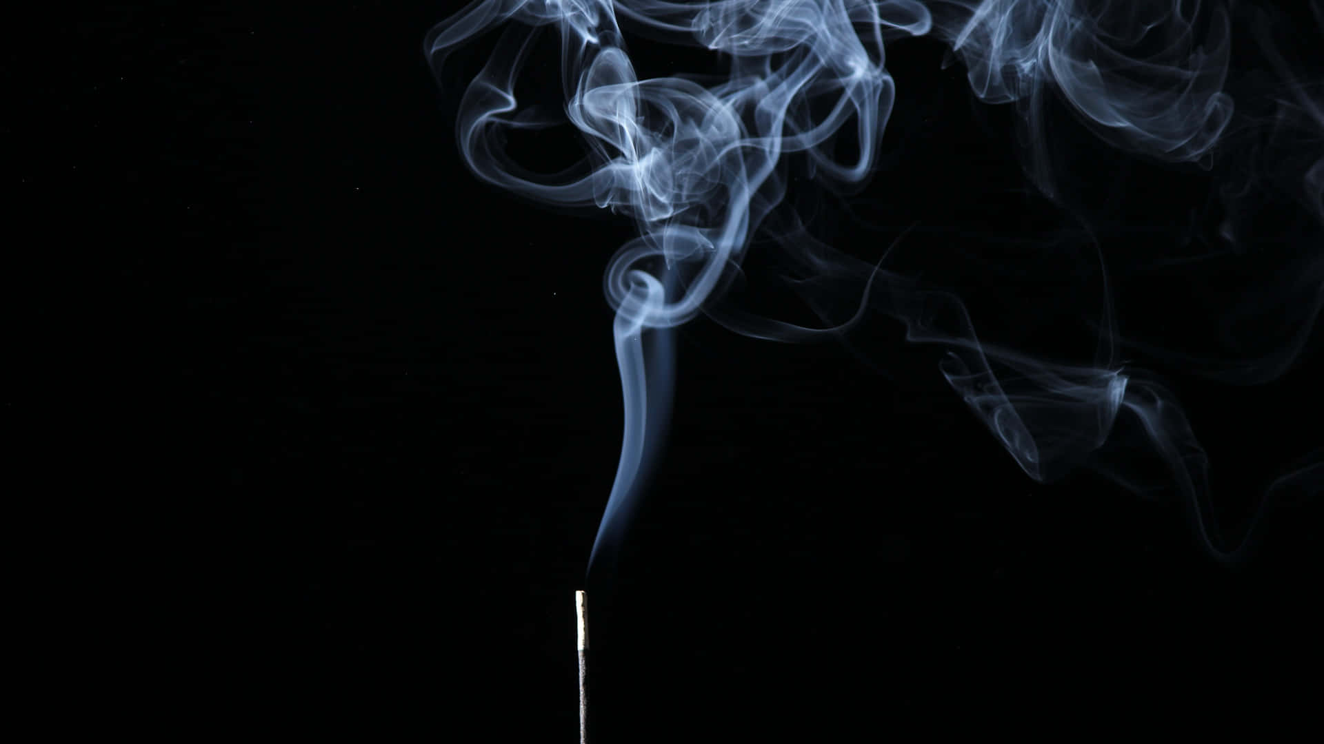 White Smoke From Incense Background
