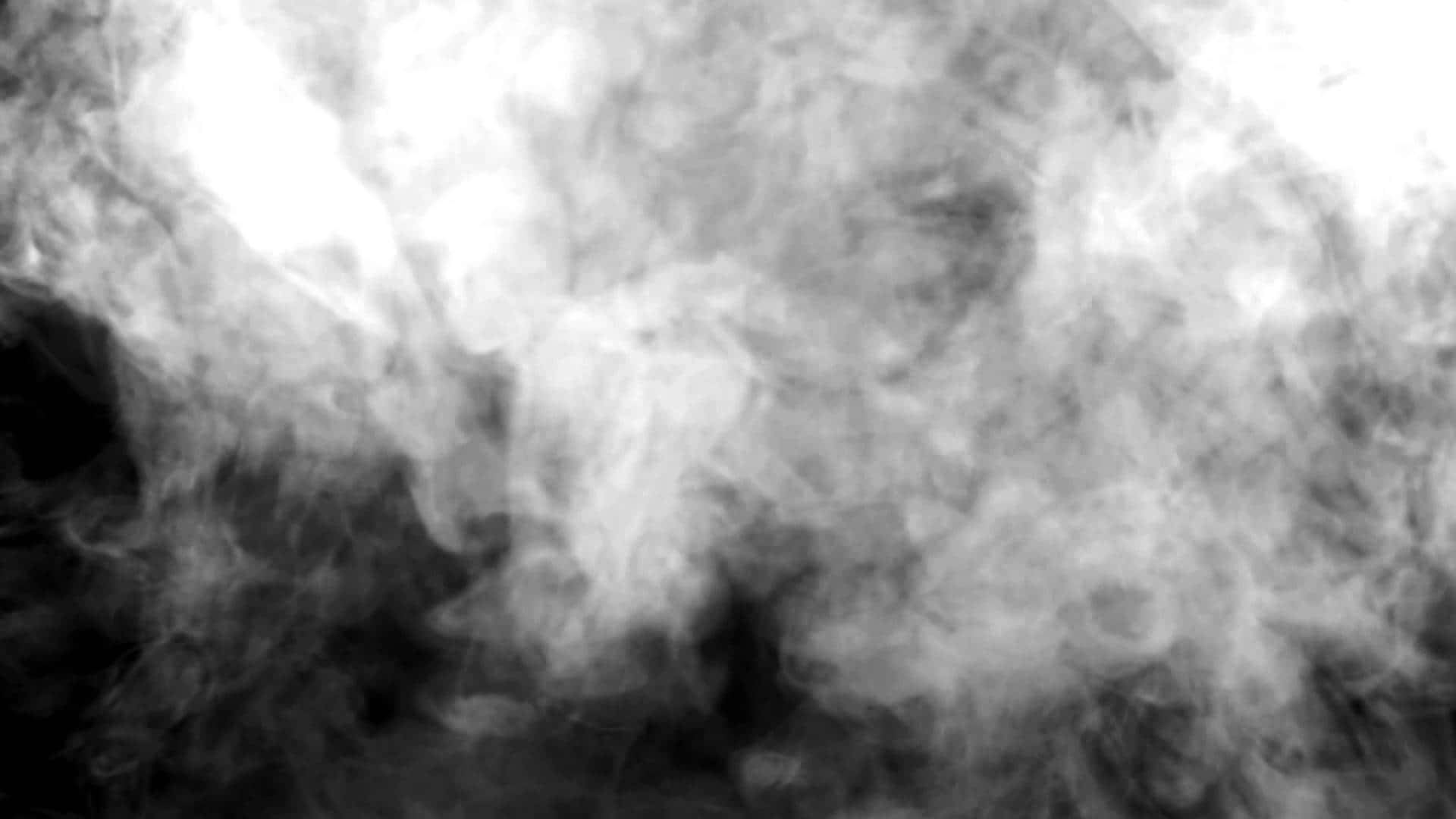 Floating White Smoke In Black Background