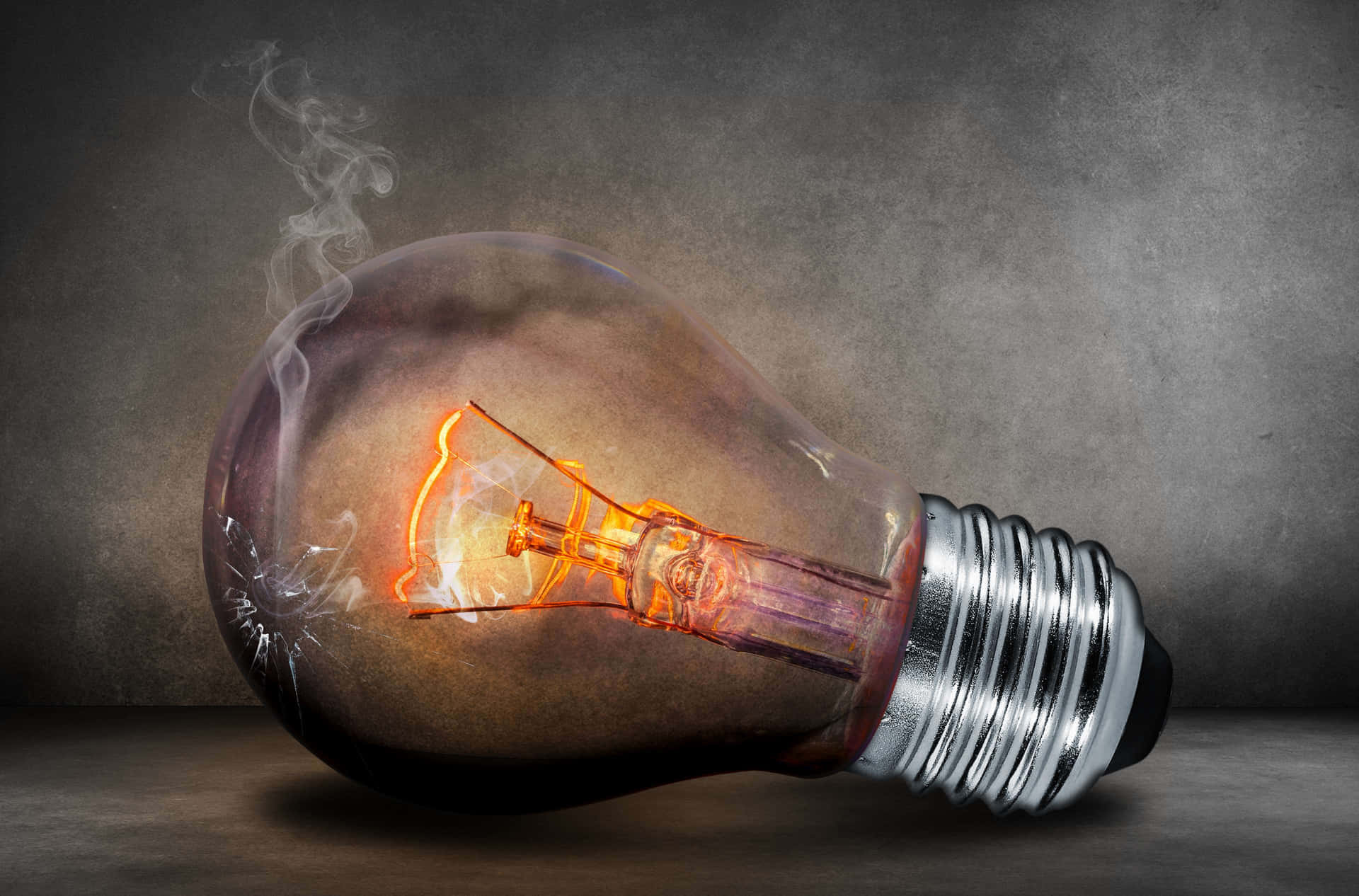 Smoke From Incandescent Bulb Wallpaper