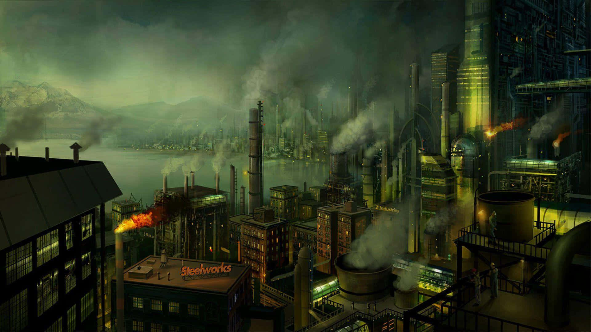 Smoke From Industrious Factories Wallpaper