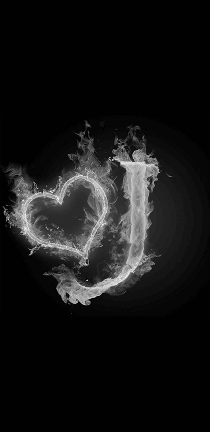 Smoke Heart And Letter J Wallpaper