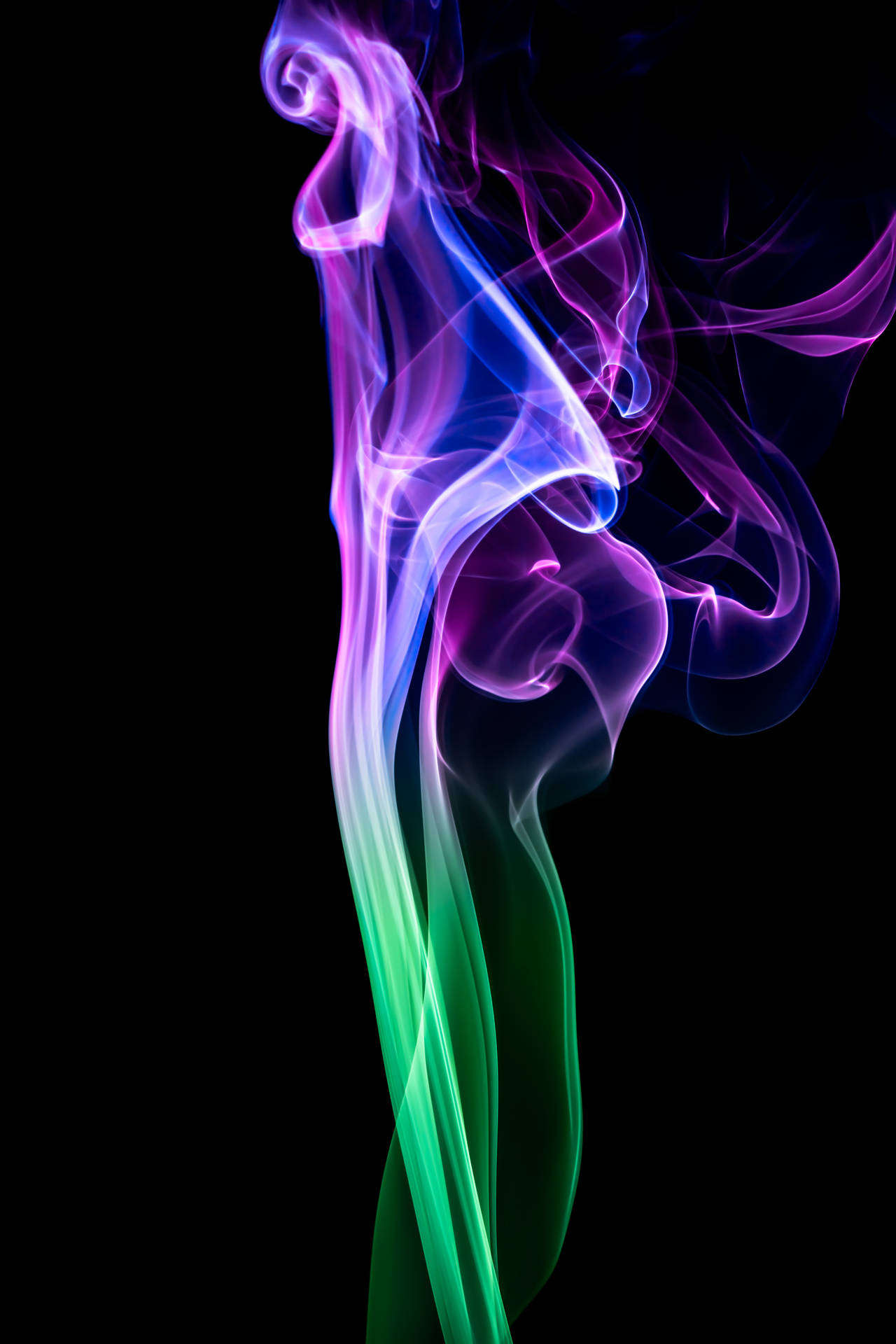 Smoke Wisp Dark Purple iPhone Wallpaper