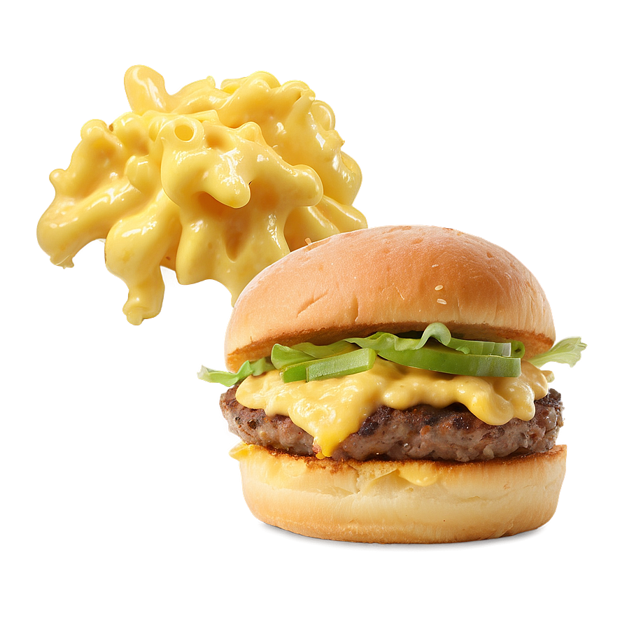 Smoked Gouda Mac And Cheese Burger Png Ipk97 PNG