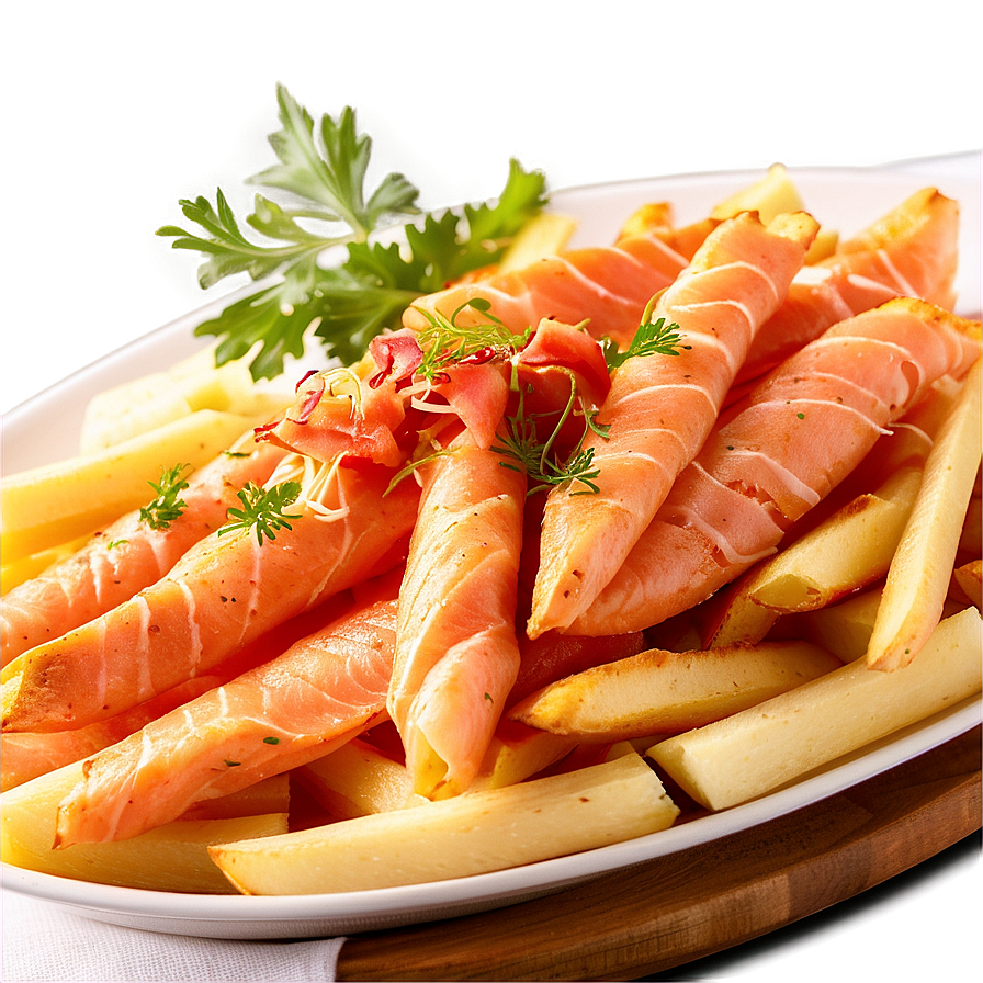 Smoked Salmon Poutine Twist Png Gvk20 PNG