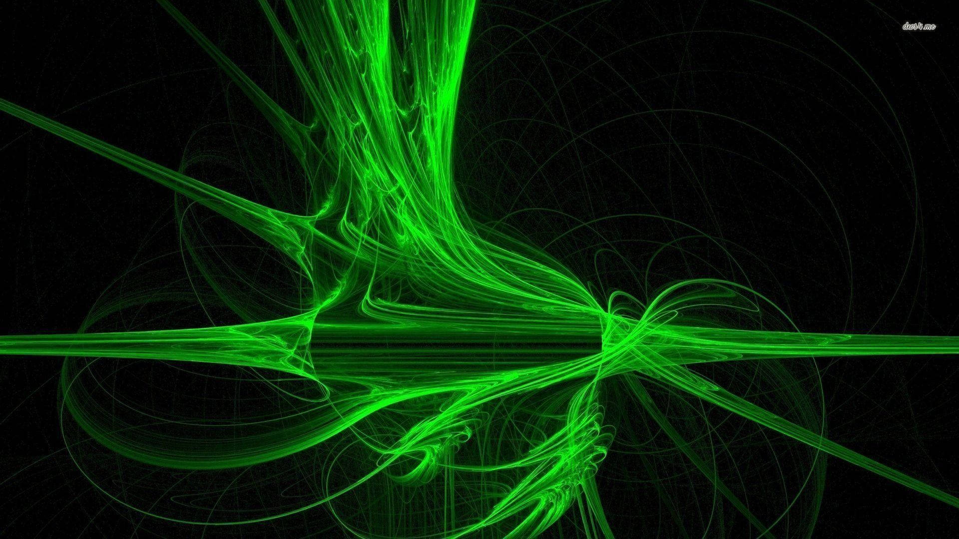 Smokey Effects Neon Green Aesthetic Wallpaper