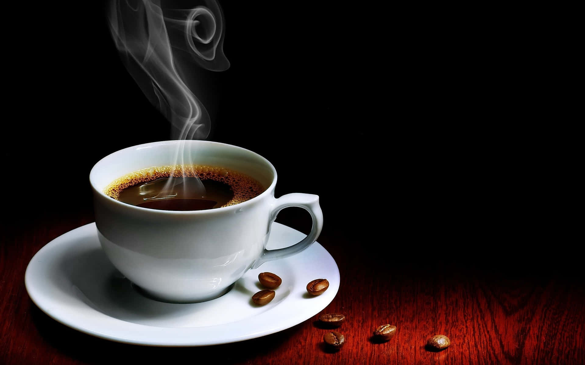 Smokey Hot Cup Of Coffee Wallpaper