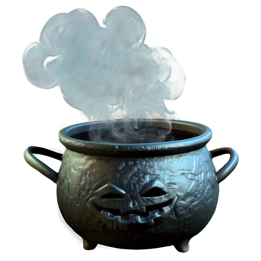 Smoking Cauldron Halloween Png 05232024 PNG