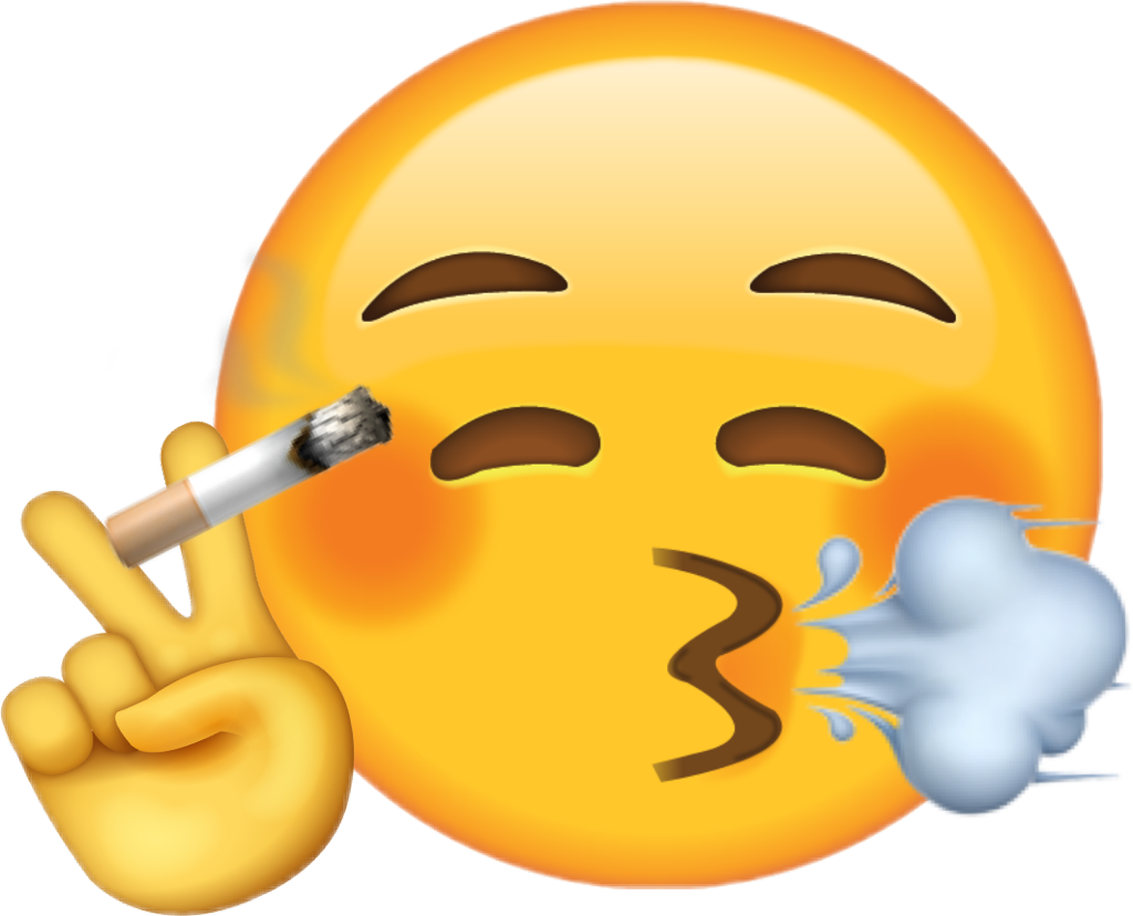 Smoking Emoji Blowing Smoke PNG