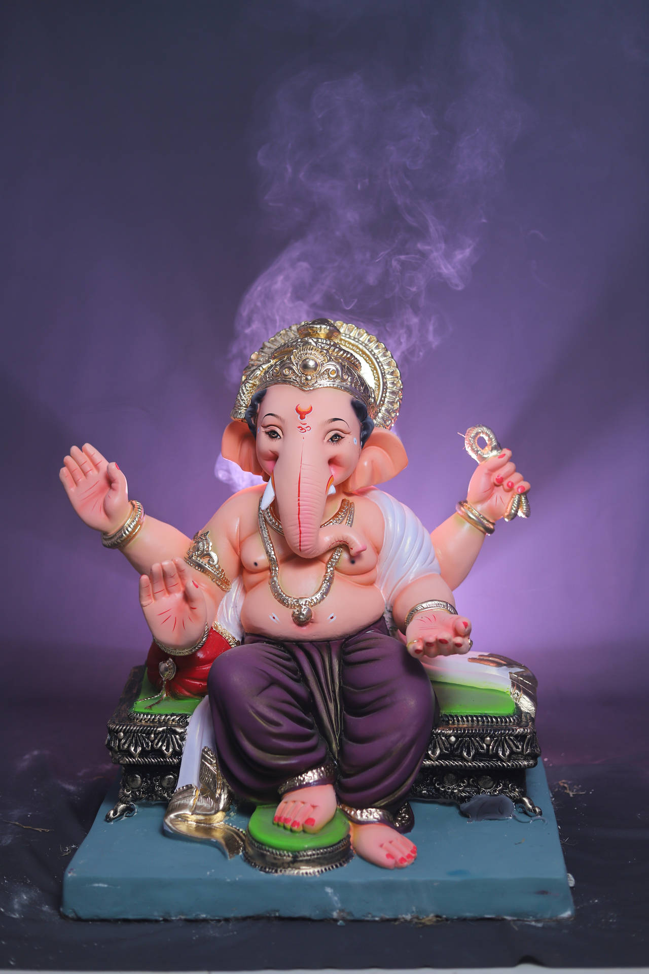 Smoking Incense For Ganesh Mobile