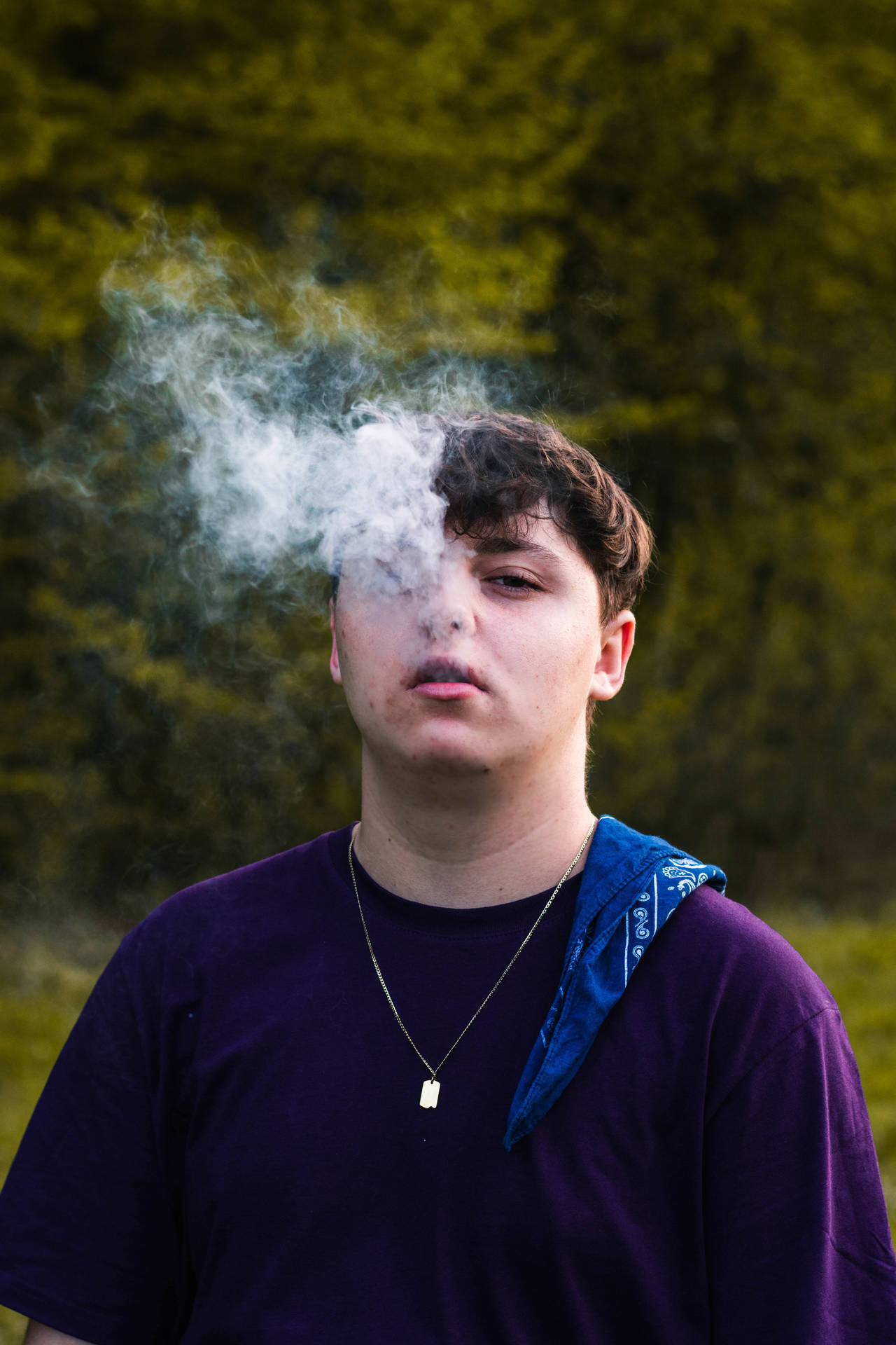 Smoking Teenage Guy