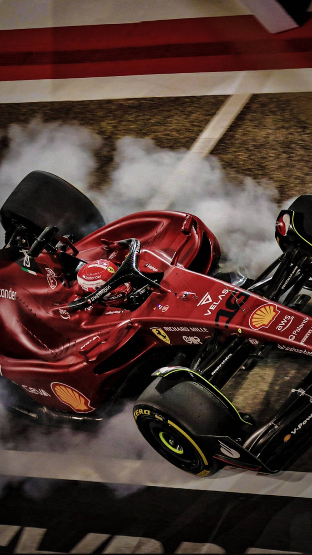 Smoking Tire Ferrari Iphone Wallpaper