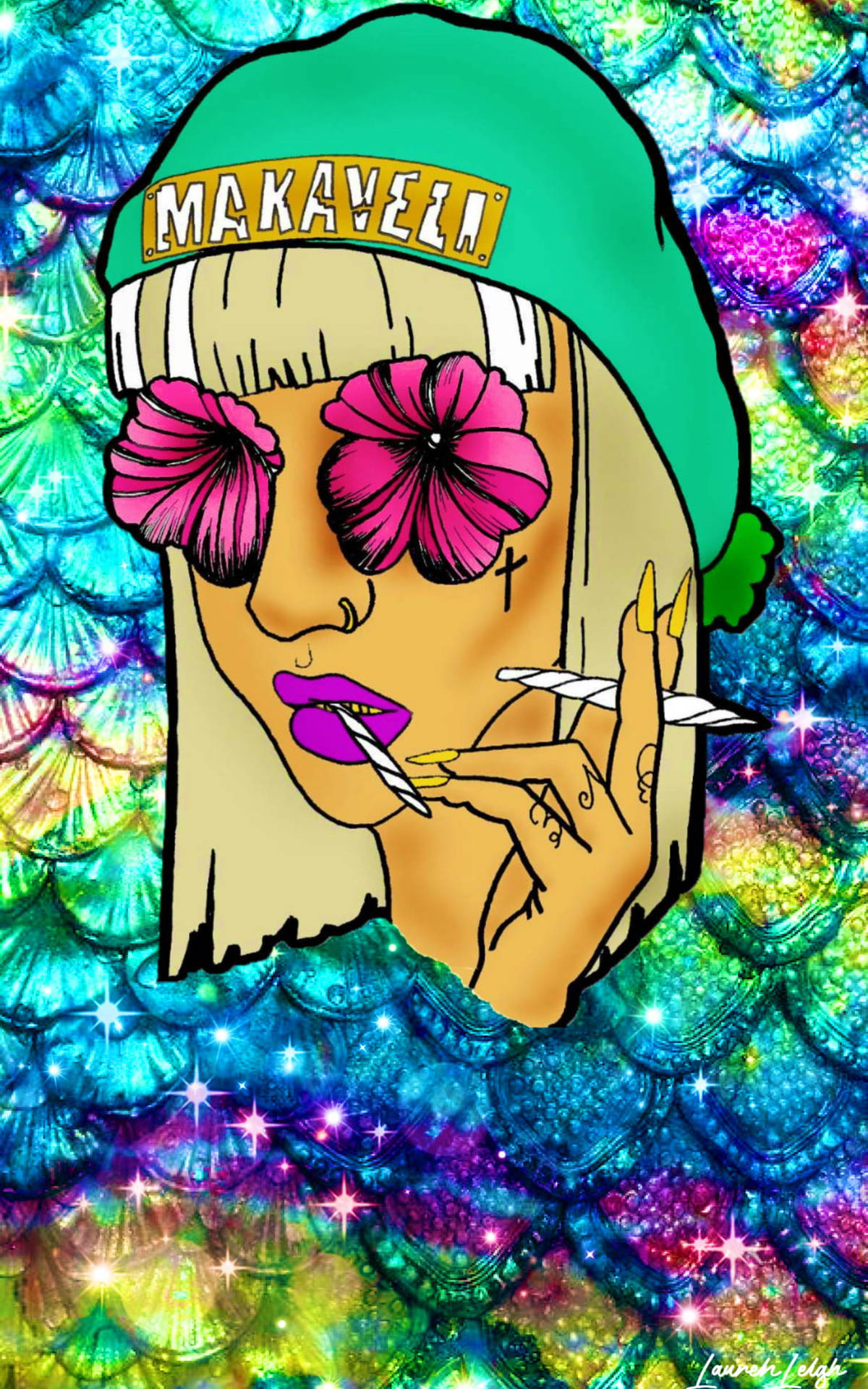 Smoking Weed Getting High Art Wallpaper