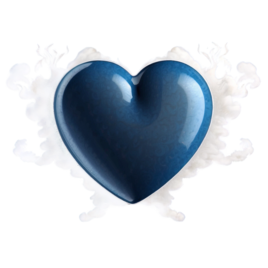 Smoky Blue Heart Emoji Png Xco98 PNG